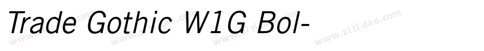 Trade Gothic W1G Bol字体转换